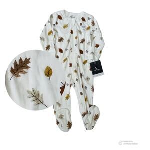 NWT Petit Lem 9M Fall Leaves Footie